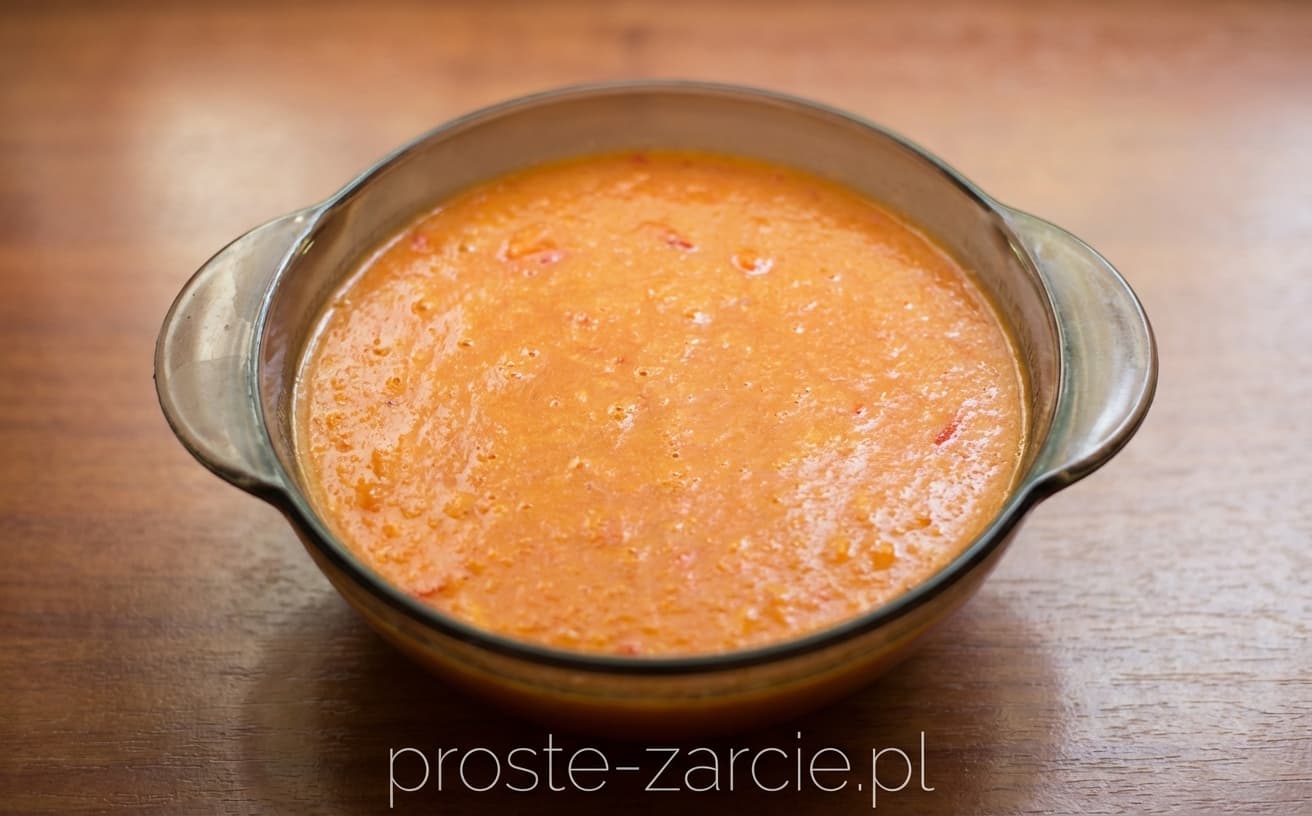Pomidorowy winegret (Vinaigrette) z pieczonych pomidorów